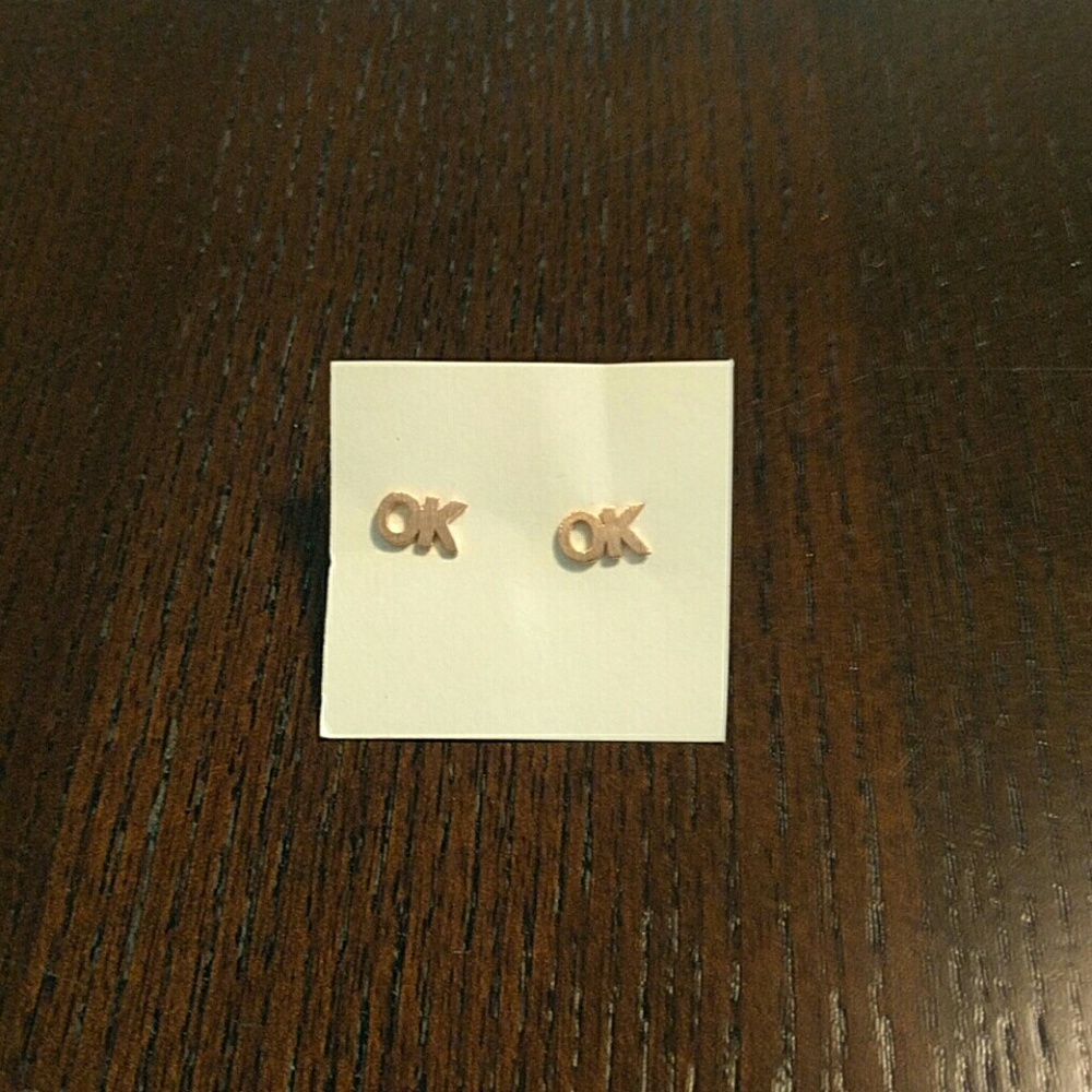 Sterling Silver "OK" Earrings